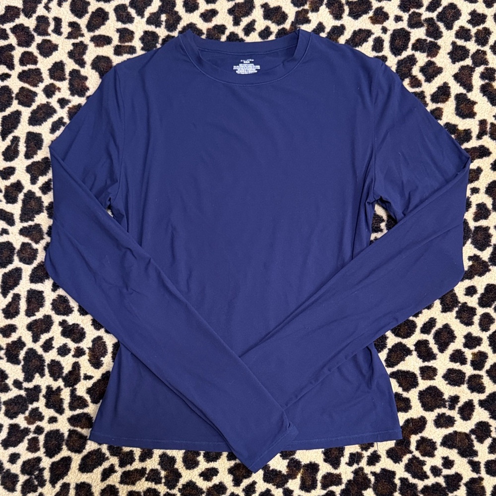 SKIMS Fits Everybody Navy Blue Long Sleeve T-Shirt Size M